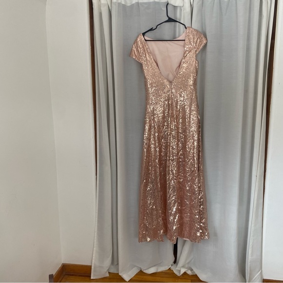 Rose Gold Sequin Dress - Picture 5 of 8